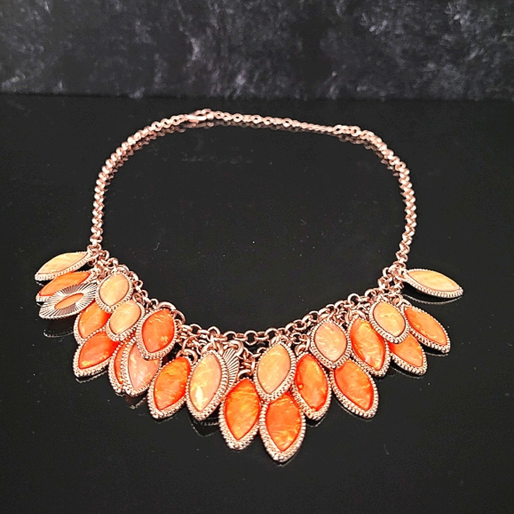 Vintage Opal Birthstone Rose Gold Adjustable Statement Necklace Libra Bohemian